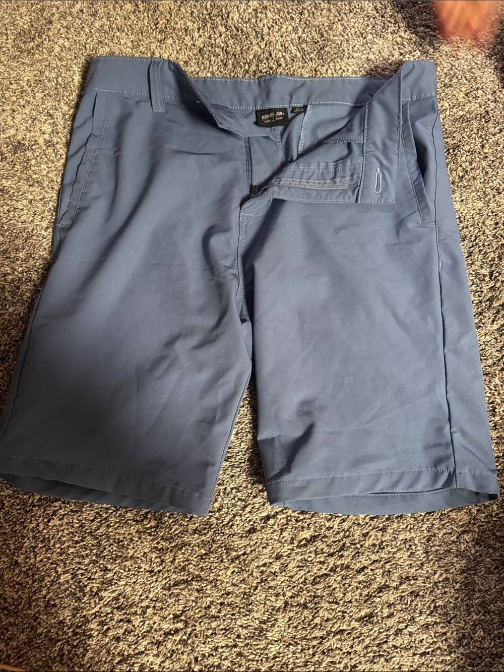 Ron Jon Men's Flat-Front Shorts in Slate Blue